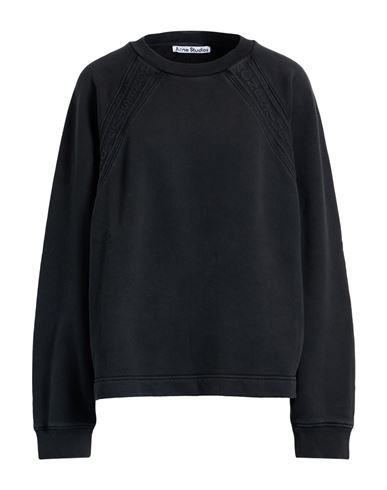 Acne Studios Man Sweatshirt Charcoal Size Xs Cotton In Gray