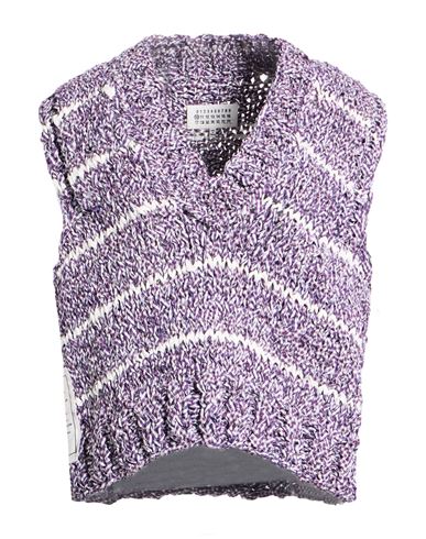 Maison Margiela Woman Top Purple Size L Cotton In Purple