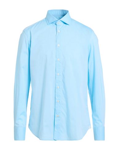 Bastoncino Man Shirt Sky Blue Size 17 ½ Cotton In Blue