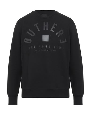 Outhere Man Sweatshirt Black Size Xl Cotton In Blue
