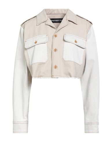 Department Five Department 5 Woman Denim Shirt Beige Size 6 Cotton, Polyester In Neutral