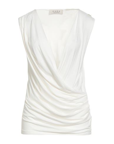 Kaos Day By Day Woman Top Cream Size 6 Viscose, Elastane In White