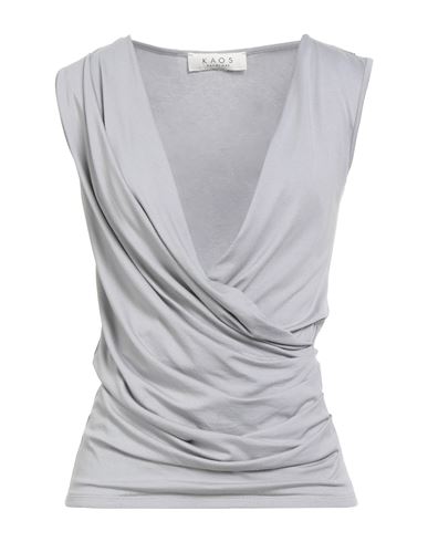 Kaos Day By Day Woman Top Grey Size 2 Viscose, Elastane In Gray