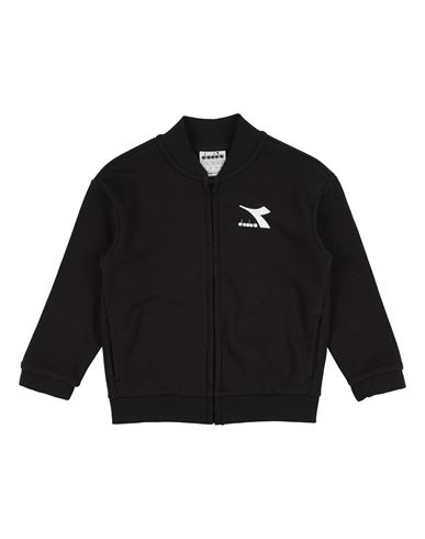 Diadora Toddler Boy Sweatshirt Black Size 6 Cotton, Polyester In Black