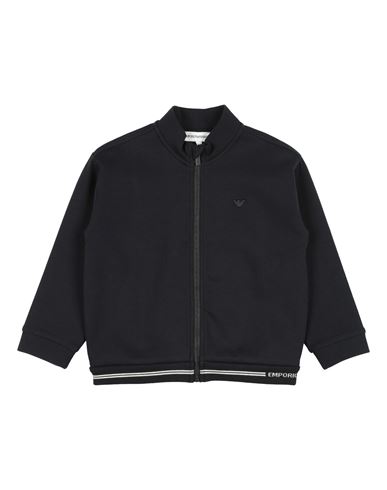 Emporio Armani Toddler Boy Sweatshirt Midnight Blue Size 3 Cotton, Polyester, Elastane In Blue