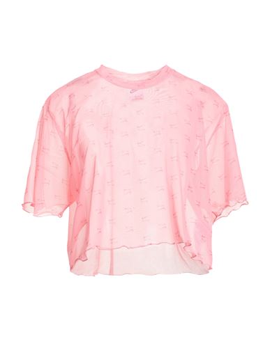 Nike Woman T-shirt Coral Size M Polyester, Elastane In Pink