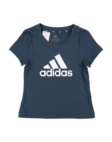 Adidas Originals Adidas Toddler Boy T-shirt Slate Blue Size 7 Cotton, Elastane In Blue