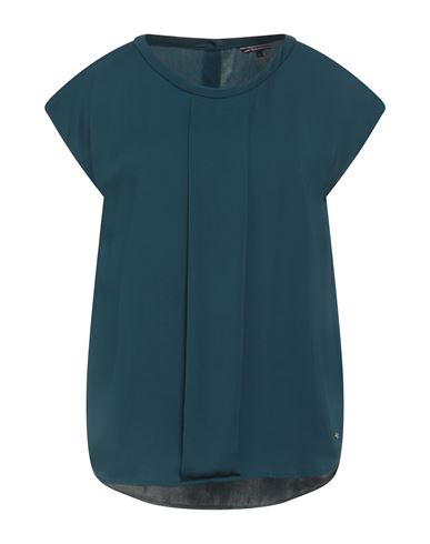 Tommy Hilfiger Woman Top Deep Teal Size 12 Viscose In Blue