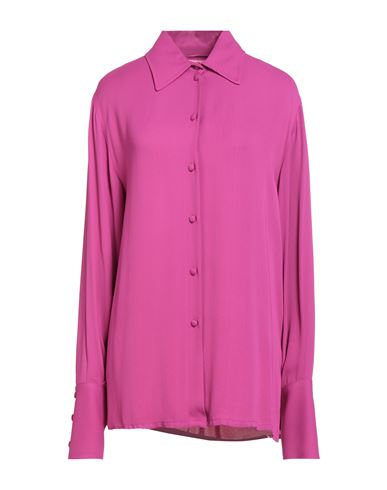 Pink Memories Woman Shirt Magenta Size L Viscose In Pink