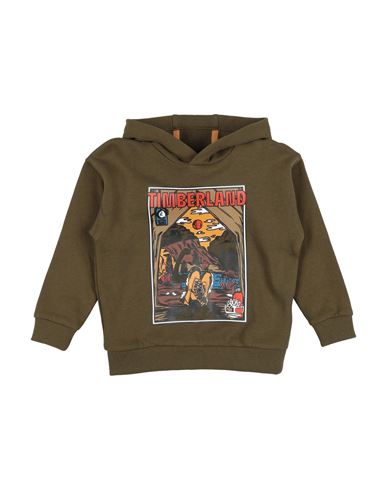 Timberland Toddler Boy Sweatshirt Military Green Size 6 Cotton, Polyester, Elastane In Brown