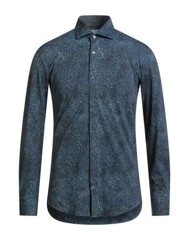 Brian Dales Man Shirt Blue Size 17 ½ Polyamide, Elastane In Gray
