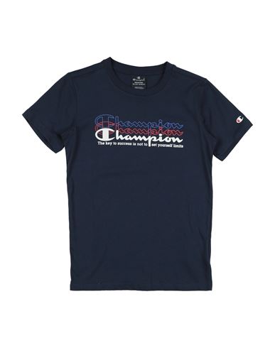 Champion Toddler Boy T-shirt Navy Size 7 Cotton In Blue