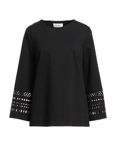 Meimeij Woman Top Black Size 8 Viscose, Polyamide, Elastane In Black
