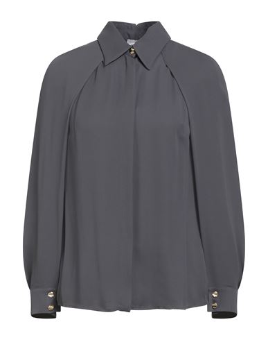 Elisabetta Franchi Woman Shirt Charcoal Size 10 Viscose In Gray
