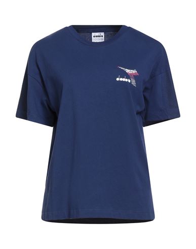 Diadora Woman T-shirt Blue Size Xxs Cotton In Blue