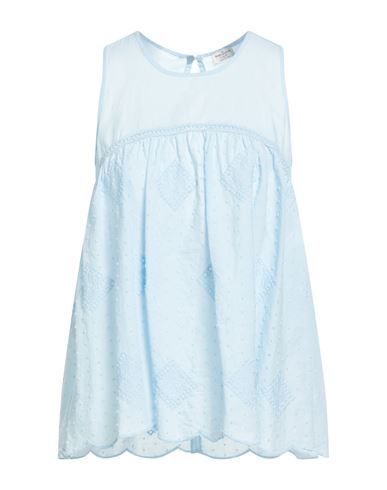 Rebel Queen By Liu •jo Woman Top Sky Blue Size L Cotton In Blue