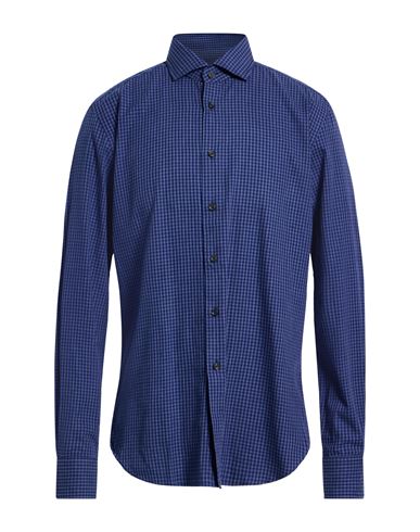 Xacus Man Shirt Blue Size 17 ½ Cotton In Blue