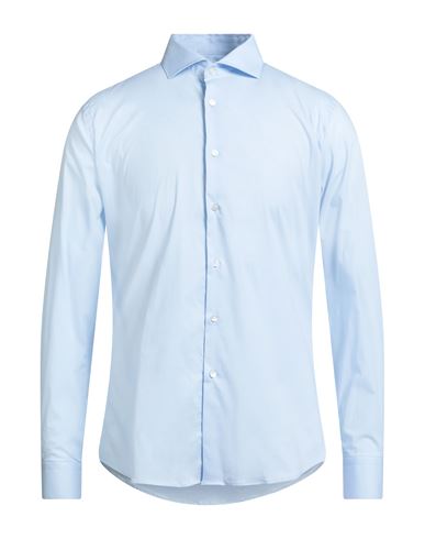 Exte Man Shirt Light Blue Size 15 ¾ Cotton, Elastane In Blue