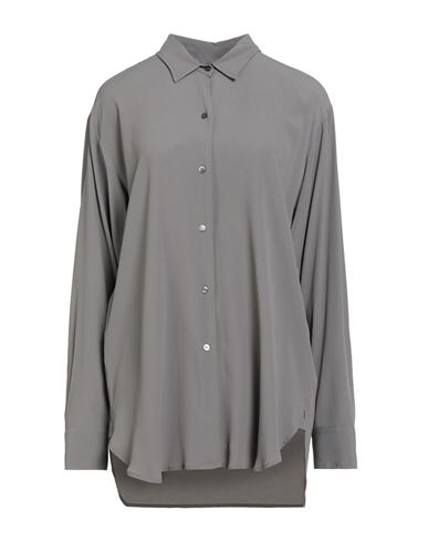 Blue Brothers Woman Shirt Grey Size 10 Acetate, Silk In Gray