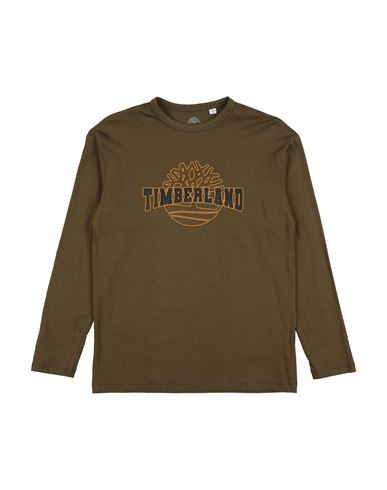 Timberland Toddler Boy T-shirt Military Green Size 6 Cotton In Green