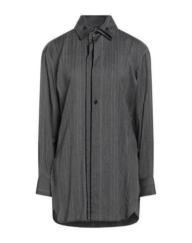 Y's Yohji Yamamoto Woman Shirt Charcoal Size 2 Wool, Rayon In Gray