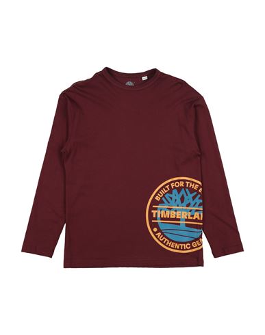 Timberland Toddler Boy T-shirt Burgundy Size 6 Cotton, Elastane In Burgundy