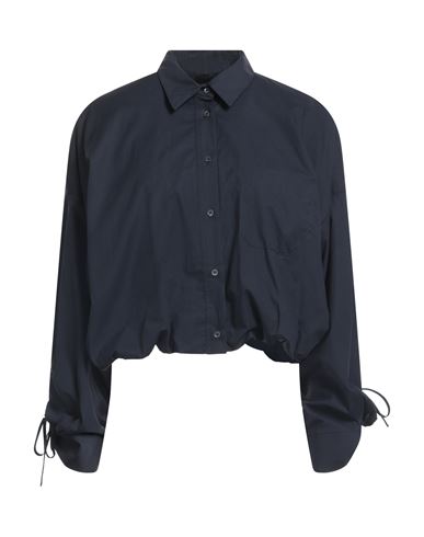 Pinko Woman Shirt Midnight Blue Size 6 Cotton, Elastane In Brown