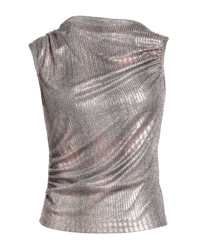 Motel Woman Top Rose Gold Size M Polyester, Elastane, Viscose In Multi