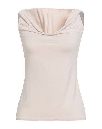 Motel Woman Top Beige Size M Bamboo Fiber, Elastane In Neutral