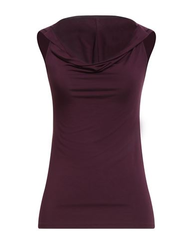 Motel Woman Top Plum Size S Bamboo Fiber, Elastane In Burgundy