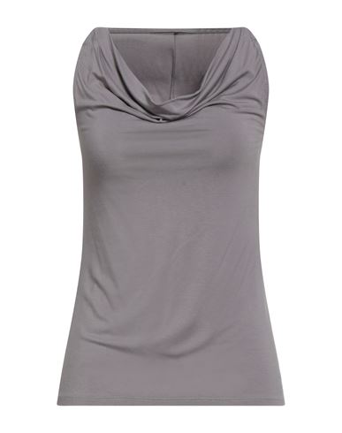 Motel Woman Top Taupe Size M Bamboo Fiber, Elastane In Brown