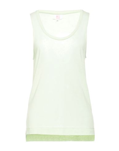 Ma Petite Capsule Woman Tank Top Light Green Size 6 Linen, Technical Fibers