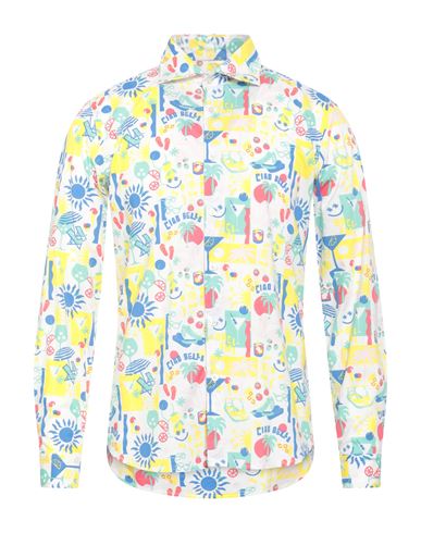 Manuel Ritz Man Shirt White Size 15 ¾ Cotton, Elastane In Multi