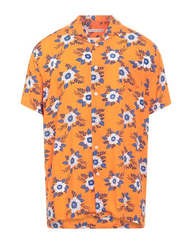 Grey Daniele Alessandrini Man Shirt Orange Size 16 ½ Viscose In Orange
