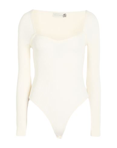 Haveone Woman Bodysuit Cream Size Onesize Viscose, Polyester, Polyamide In White