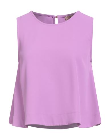 Même Road Woman Top Purple Size 10 Polyester, Elastane In Purple