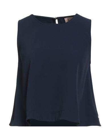 Même Road Woman Top Midnight Blue Size 4 Polyester, Elastane In Blue