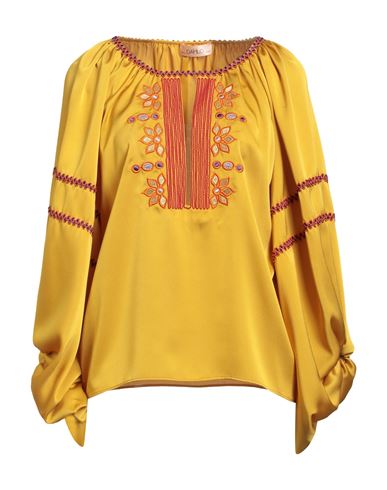 Dahlo Woman Top Yellow Size 8 Polyester In Yellow