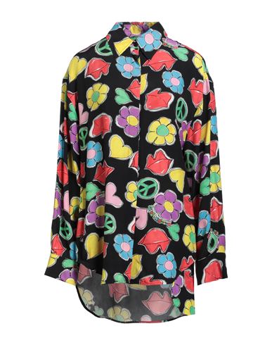 Moschino Jeans Woman Shirt Black Size 8 Viscose In Black