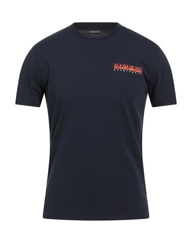 Napapijri Man T-shirt Navy Size S Cotton In Blue