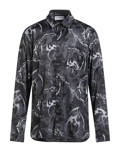Han Kjobenhavn Camo Printed Utility Shirt In Black
