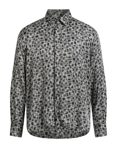 Robert Friedman Man Shirt Black Size 15 ¾ Viscose, Silk In Black
