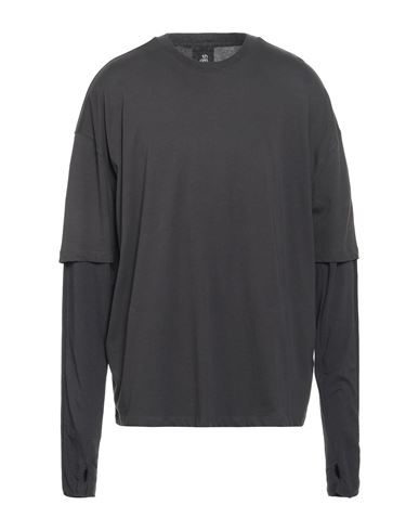 Thom Krom Man T-shirt Charcoal Size L Cotton In Gray