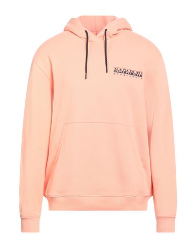 Napapijri Man Sweatshirt Salmon Pink Size L Cotton In Pink