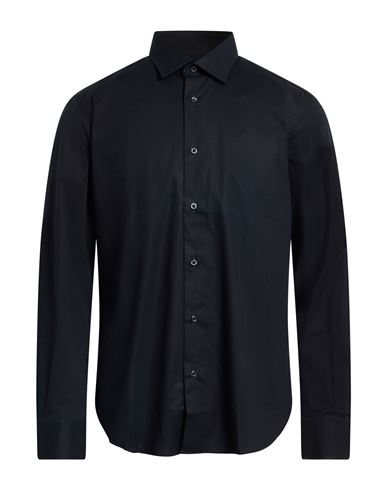 Rodrigo Man Shirt Black Size 15 Cotton, Elastane In Black