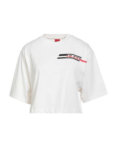 Hugo Boss Hugo Woman T-shirt Off White Size Xl Cotton In White