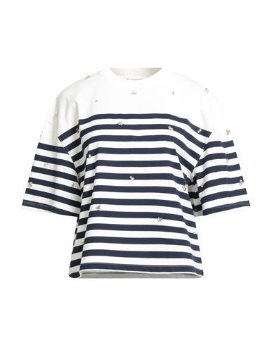 Sandro Woman T-shirt Ivory Size 3 Cotton, Brass, Glass In White