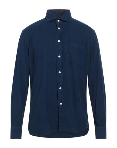 Hartford Man Shirt Navy Size M Cotton In Blue