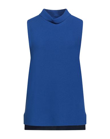 Liviana Conti Woman Turtleneck Bright Blue Size S Viscose, Polyamide In Blue
