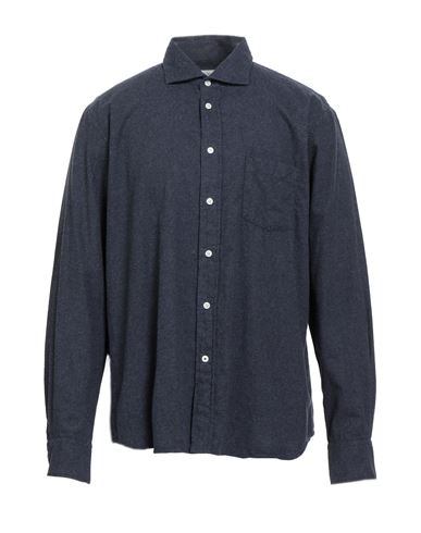 Hartford Man Shirt Navy Size Xl Cotton In Blue